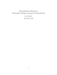 SOLUTIONS PROBABILISTIC MACHINE LEARNING