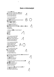 Quiz z informatyki: pytania i odpowiedzi