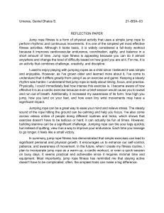 Reflection Paper on Jump Rope Fitness