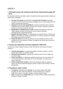 Causas de los flujos internacionales (siglo XIX)