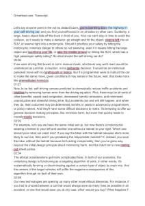 Driverless Cars: Ethical Dilemmas Transcript