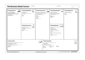 Das Business Model Canvas: Ein Framework f&uuml;r Gesch&auml;ftsmodelle