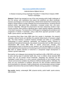 Obesity Trends in Azerbaijan: BMI Data Analysis