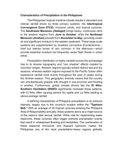 Characteristics of Precipitation in the Philippines