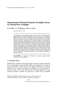 AC Heated-Wire Technique for Liquid Thermal Properties