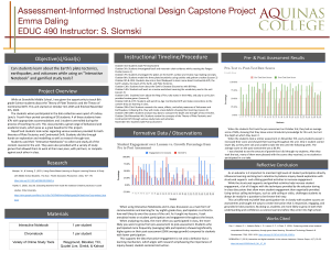 Assessment-Informed Instructional Design Capstone: Plate Tectonics & Gamified Learning