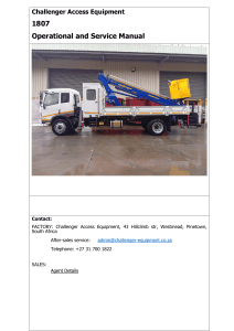 Challenger 1807 Aerial Platform Manual