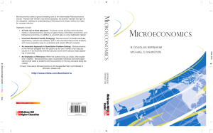 Microeconomics Textbook by Bernheim & Whinston