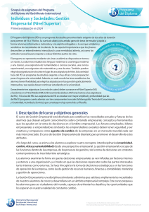 Syllabus de Gesti&oacute;n Empresarial IB Nivel Superior