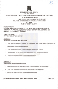 University of Ghana ADLT 101 Exam 2016/2017