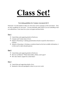 Note-taking Guide for Common Assessment Q2 #1