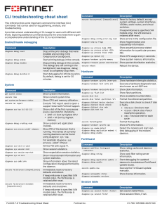 FortiOS 7.6 CLI Troubleshooting Cheat Sheet