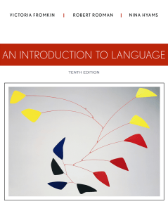 an introduction to language 10th edition FROMKIN, V ROBERT.R