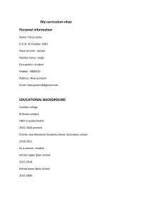 Curriculum Vitae: Fatou Janko - Public Health Student
