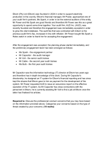 Audit Professional Conduct Threats Case Study