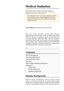 Therac-25 Case Study: Medical Radiation Safety Failures