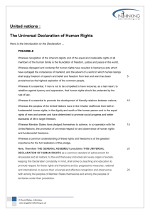Universal Declaration of Human Rights Preamble