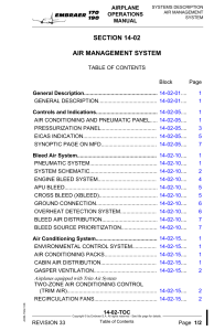 Embraer 170/190 Air Management System Manual TOC