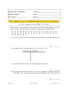Elementary Statistics Study Guide 4