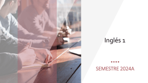 Lineamientos de la Clase Ingl&eacute;s 1 Semestre 2024A