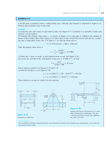 Welding Joint Stress Analysis Example - Mechanical Engineering