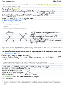 Graph Theory Problems: Trees, Spanning Trees, Cut Sets