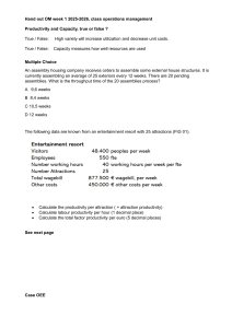 Operations Management Handout: Productivity, Capacity, OEE