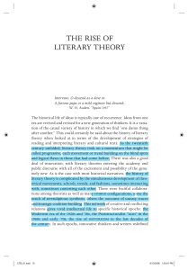 The Rise of Literary Theory: 20th Century Developments