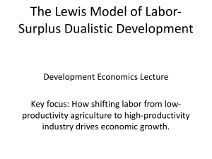 Lewis Model of Labor-Surplus Dualistic Development