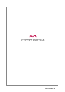 Java Interview Questions and Answers