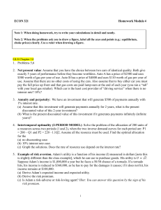ECON 321 Homework Module 4: Economics Problems
