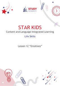 STAR KIDS Lesson 12: Emotions - Life Skills