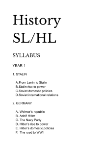 IB History SL/HL Syllabus: Topics & Curriculum