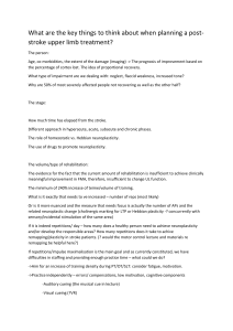 Post-Stroke Upper Limb Treatment Planning