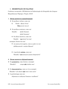 Regras de Segmenta&ccedil;&atilde;o de Palavras