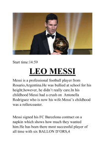 Leo Messi: Biography and Career Achievements