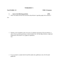 Economics Worksheet 1: Macroeconomic Analysis