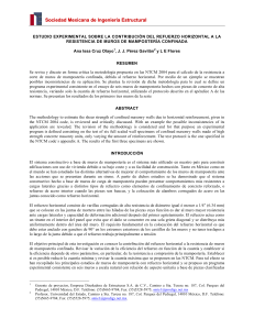 Estudio experimental sobre refuerzo horizontal en muros de mamposter&iacute;a confinada