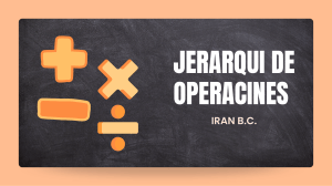 Jerarqu&iacute;a de operaciones: ejercicios y explicaciones