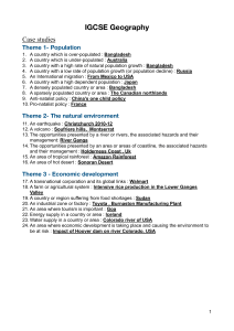 IGCSE Geography Case Studies
