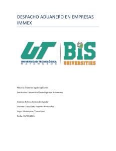 Despacho Aduanero en Empresas IMMEX