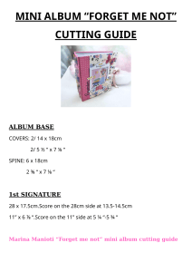 Forget Me Not Mini Album Cutting Guide
