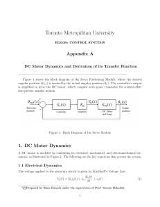 DC Motor Dynamics and Transfer Function Derivation