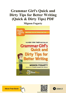 Grammar Girl's Quick and Dirty Tips for Better Writing