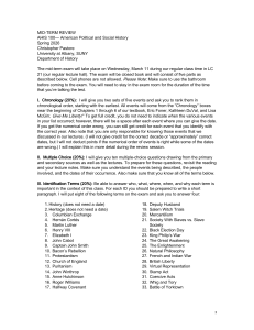 AHIS 100 Mid-Term Review: American Political and Social History Exam Guide