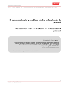El assessment center y su utilidad en la selecci&oacute;n de personal