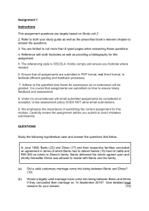 Customary Marriage Law Assignment