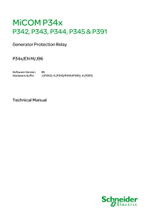 MiCOM P34x Generator Protection Relay Technical Manual