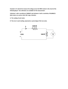 Voltmeter Sensitivity Problem: Calculate Readings and Errors