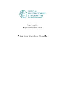 Raport z projektu: Bezpieczeństwo i ochrona danych strony internetowej schroniska